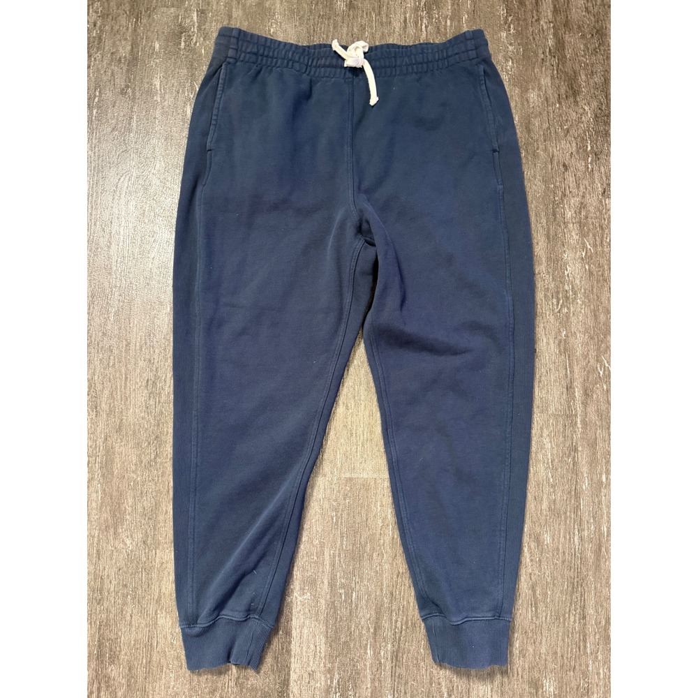 Duluth Trading Co Joggers Mens‎ XL Navy Blue Heavyweight Fleece Sweatpants